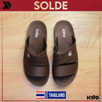 Kito Claquettes Confortables Design Croisé Homme