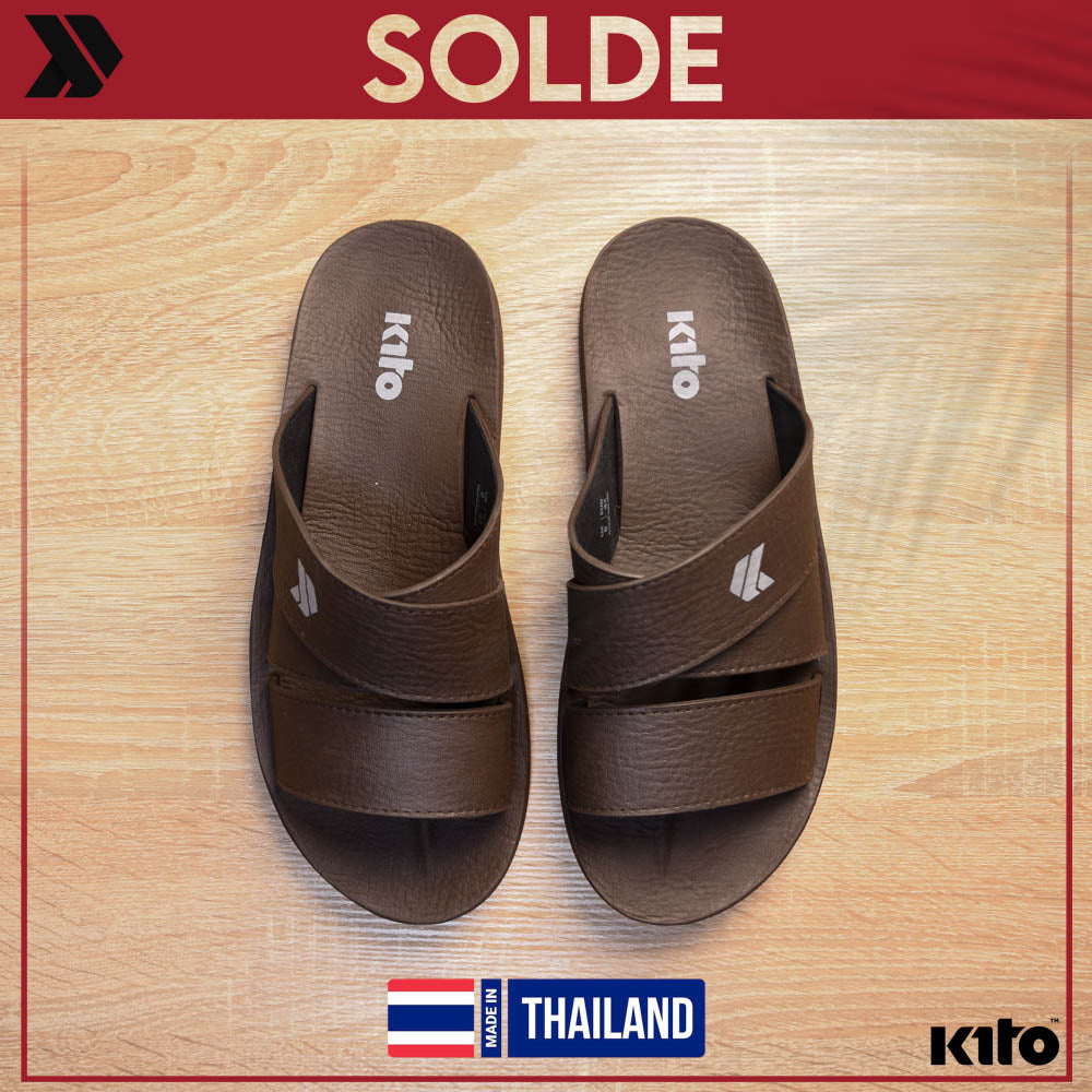 Kito Claquettes Confortables Design Croisé Homme