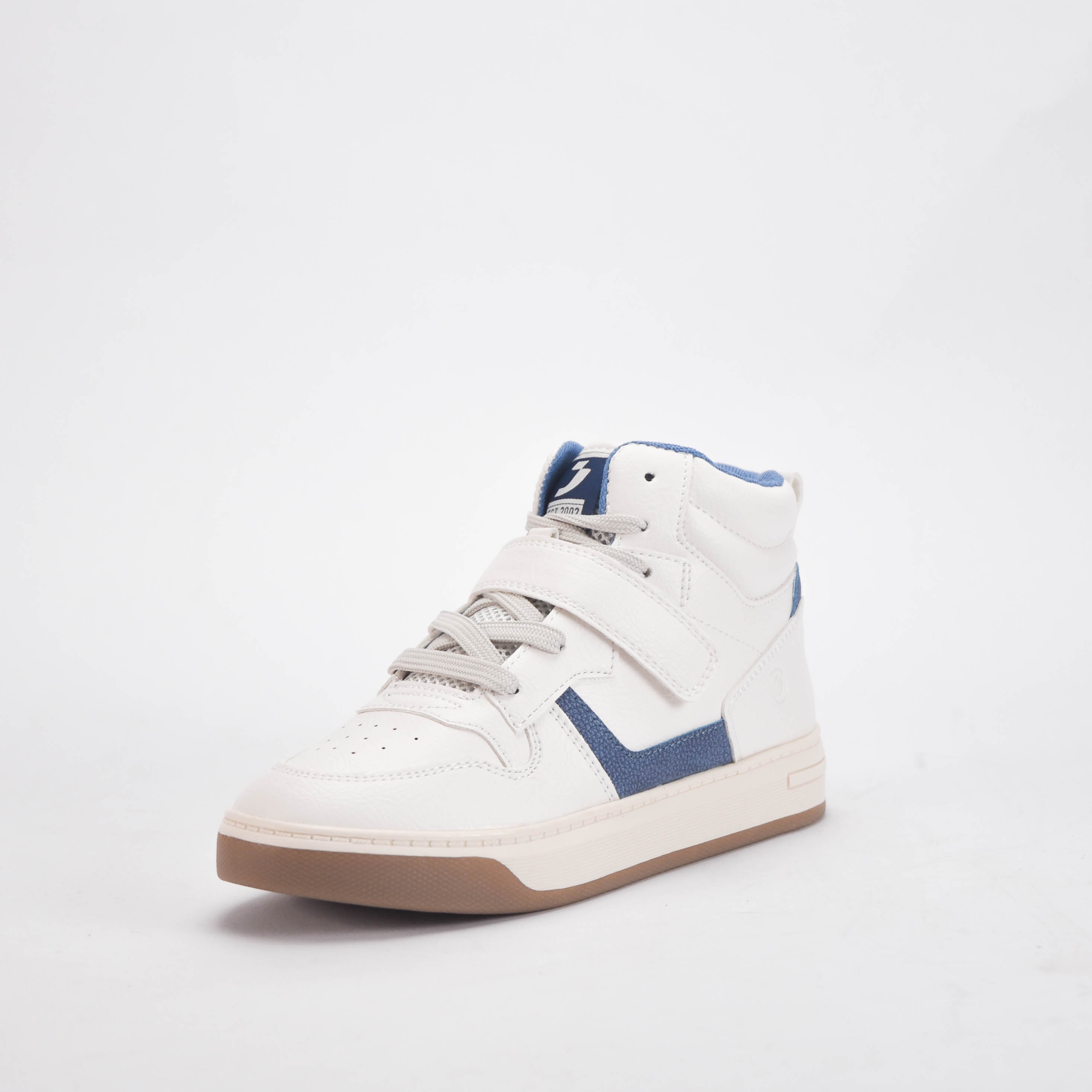 Safety Jogger Baskets Montantes Vegan Blanc et Bleu Junior