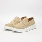Hermès Mocassins Casual Beige Élégants Homme