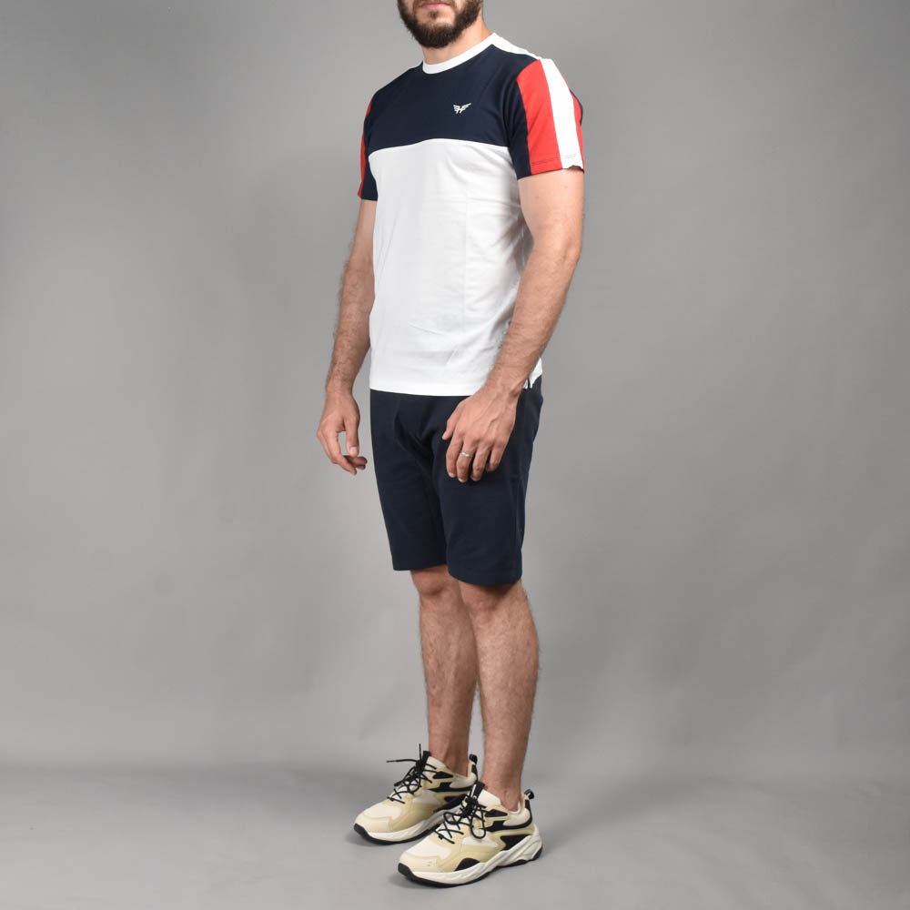 HARD1 Ensemble T-shirt et Short Tricolore Homme
