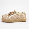 André Espadrilles à Lacets Motif Chevron Femme