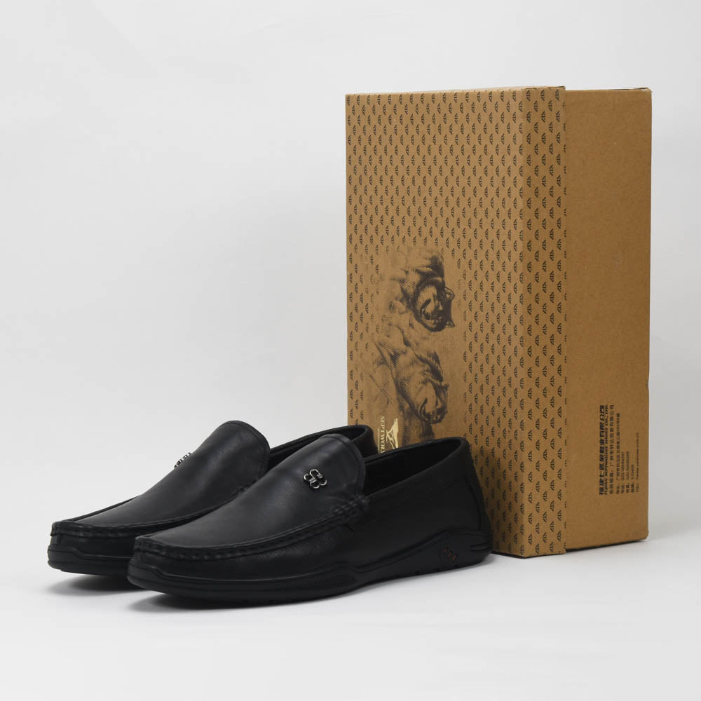 Septwolves Mocassins Cuir Noir Élégants Homme