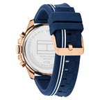 Montre Tommy Hilfiger Sport Cadran Bleu Bracelet Silicone Homme