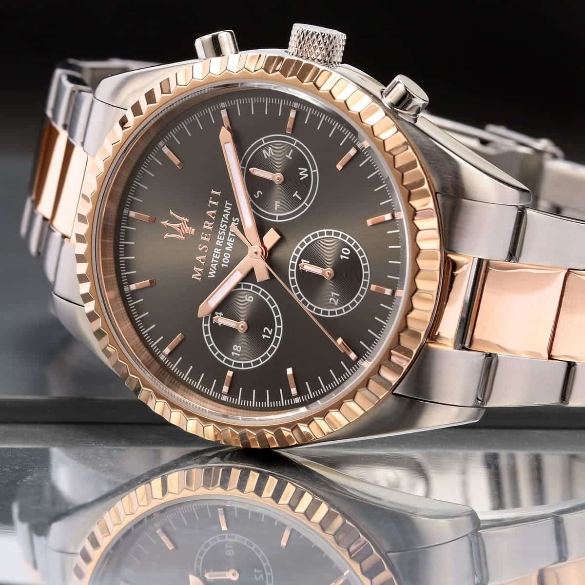 Maserati Competizione Montre Chronographe Élégante Homme