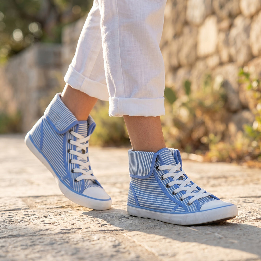 André Baskets Montantes Rayées Femme