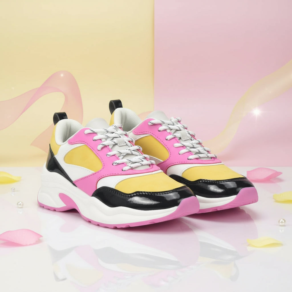 André Baskets Multicolores Style Chunky Femme