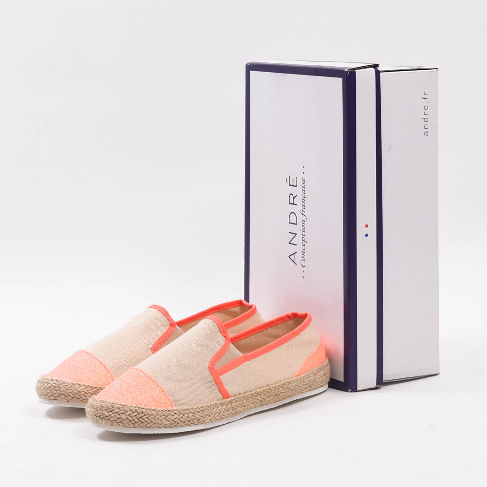 André Espadrilles Toile Pailletée Femme