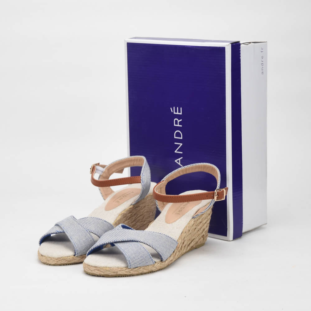 André Sandales Compensées Espadrilles Femme