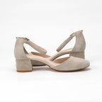 André Escarpins à Bride Daim Beige Femme