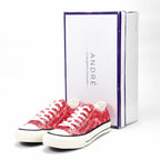 André Baskets Basses Imprimé Bandana Rouge Femme