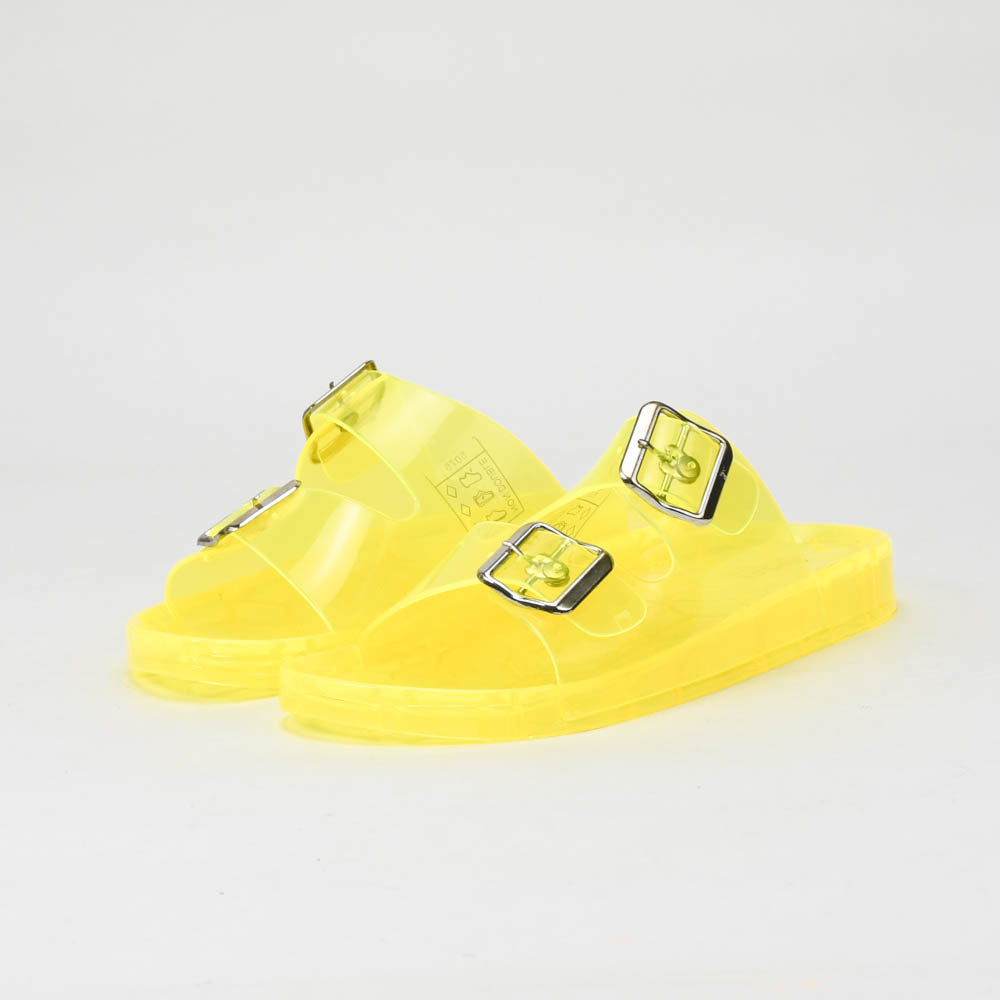 André Sandales Translucides Jaunes Femme