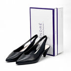 André Escarpins Slingback Élégants Noir Femme
