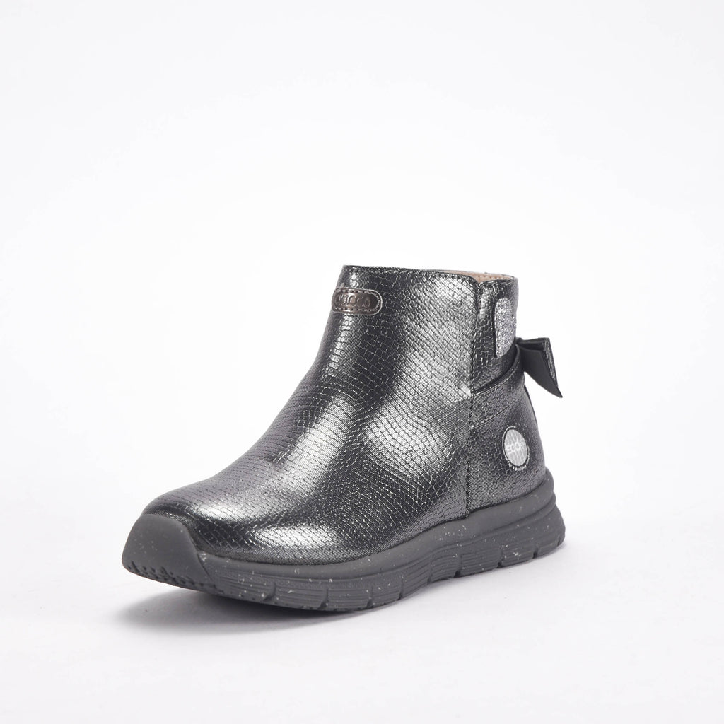 Chicco Bottines Argentées Effet Serpent pour Fille