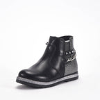 Chicco Bottines Noires avec Détails Argentés Fille