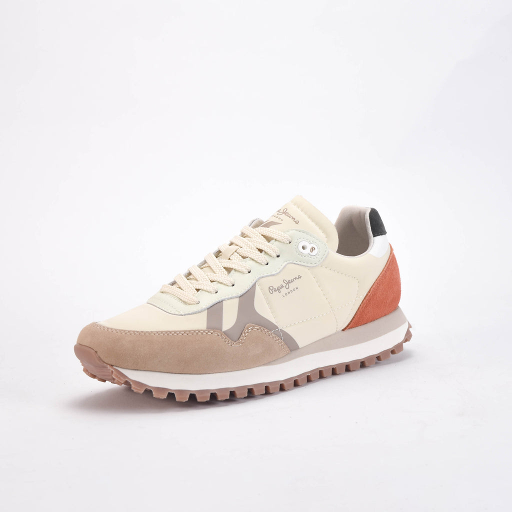 Pepe Jeans Baskets Rusper Style Rétro Beige Homme