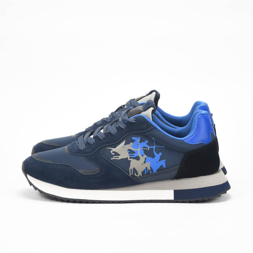 La Martina Baskets Basses Cuir et Daim Élégantes Homme