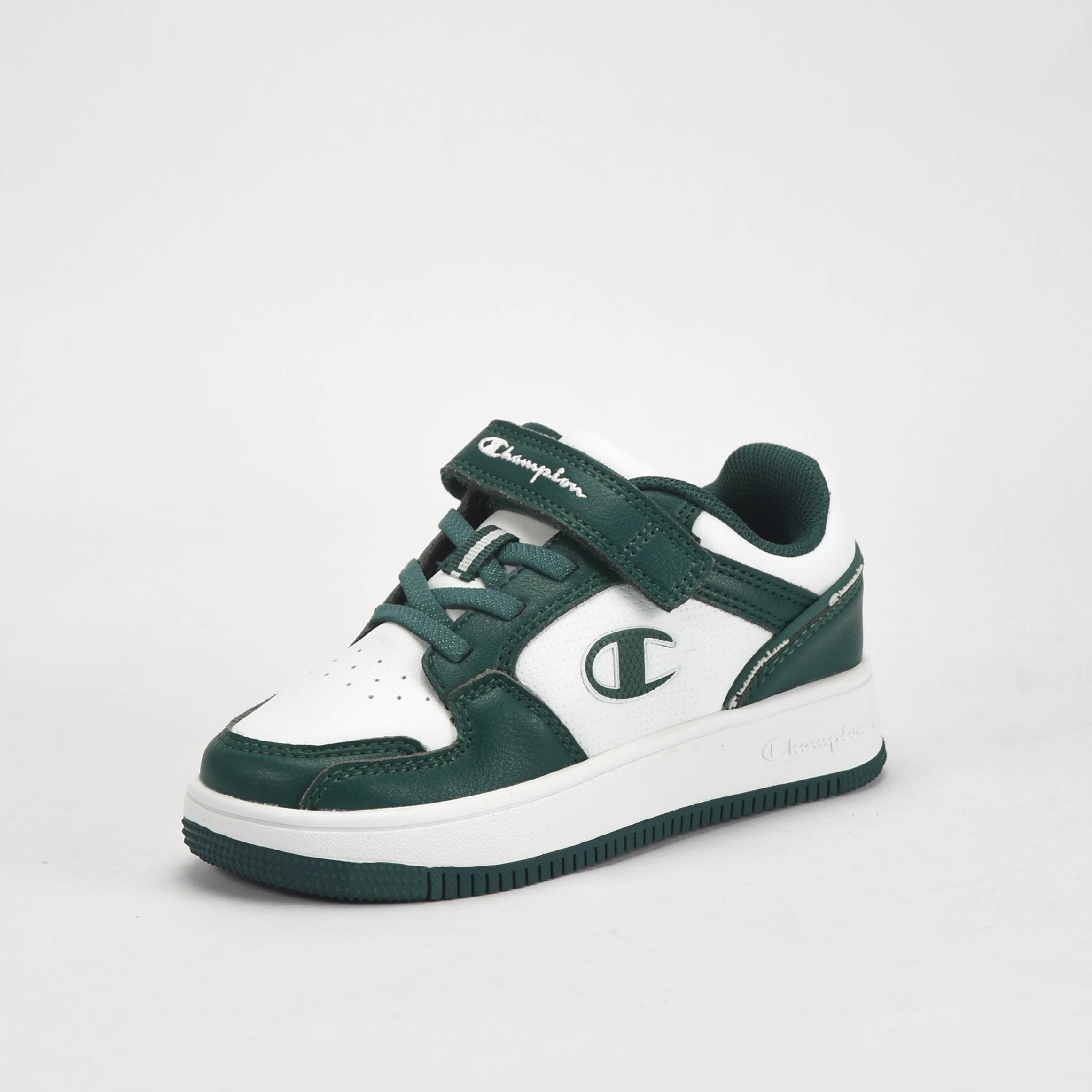 Champion Baskets Basses Confortables Vert et Blanc Enfant