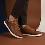 VO7 Baskets Basses Élégantes Marron Homme