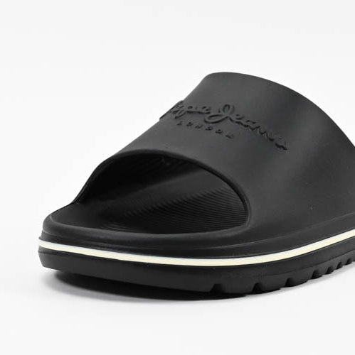 Pepe Jeans Claquettes Logo Noir Confortable Homme