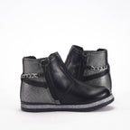 Chicco Bottines Noires avec Détails Argentés Fille