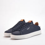 Pepe Jeans Sneakers Adams en Cuir Bleu Marine Homme