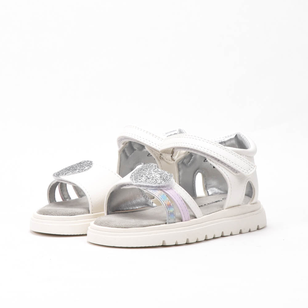 Safety Jogger Sandales Fille Blanc Pailleté Confortables