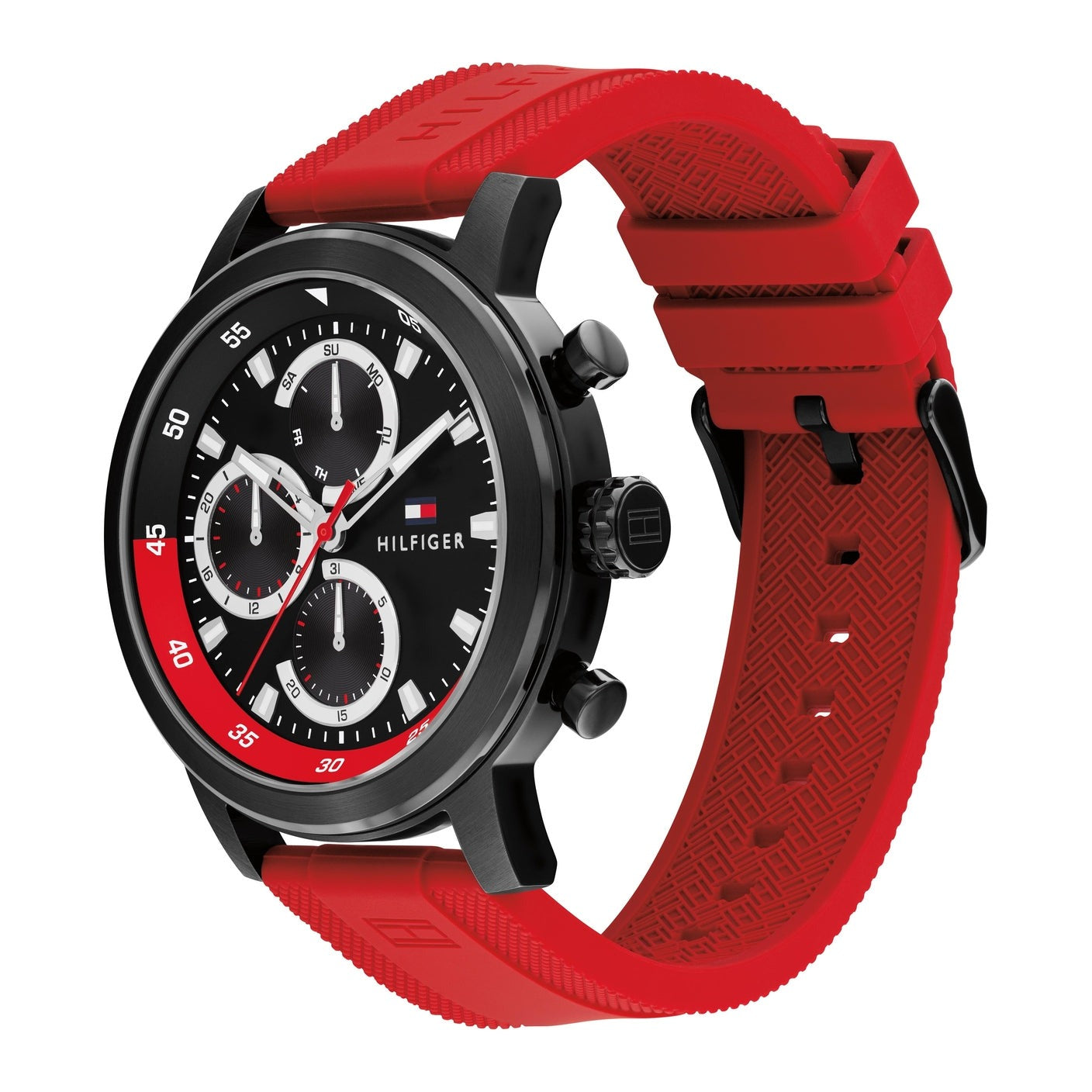 Tommy Hilfiger Montre Chronographe Sportive Bracelet Silicone Homme