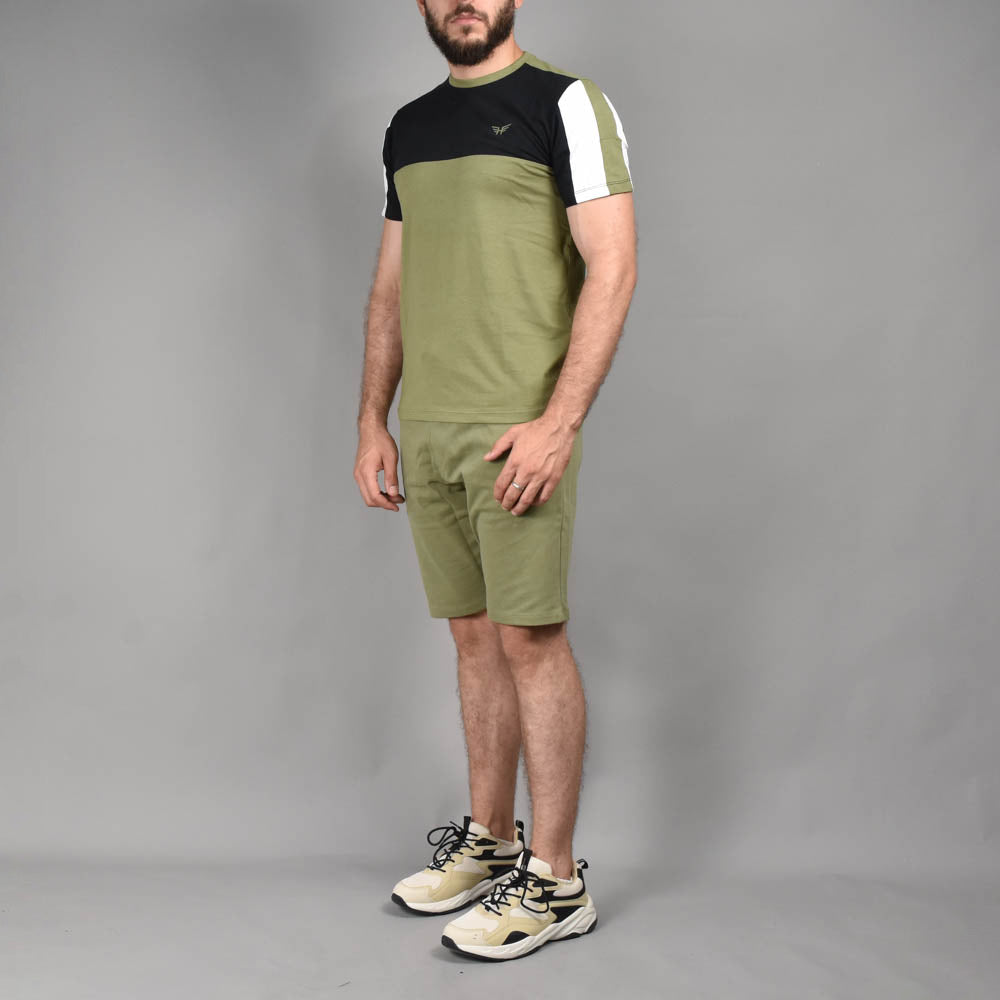 HARD1 Ensemble Été Décontracté Color-block Homme