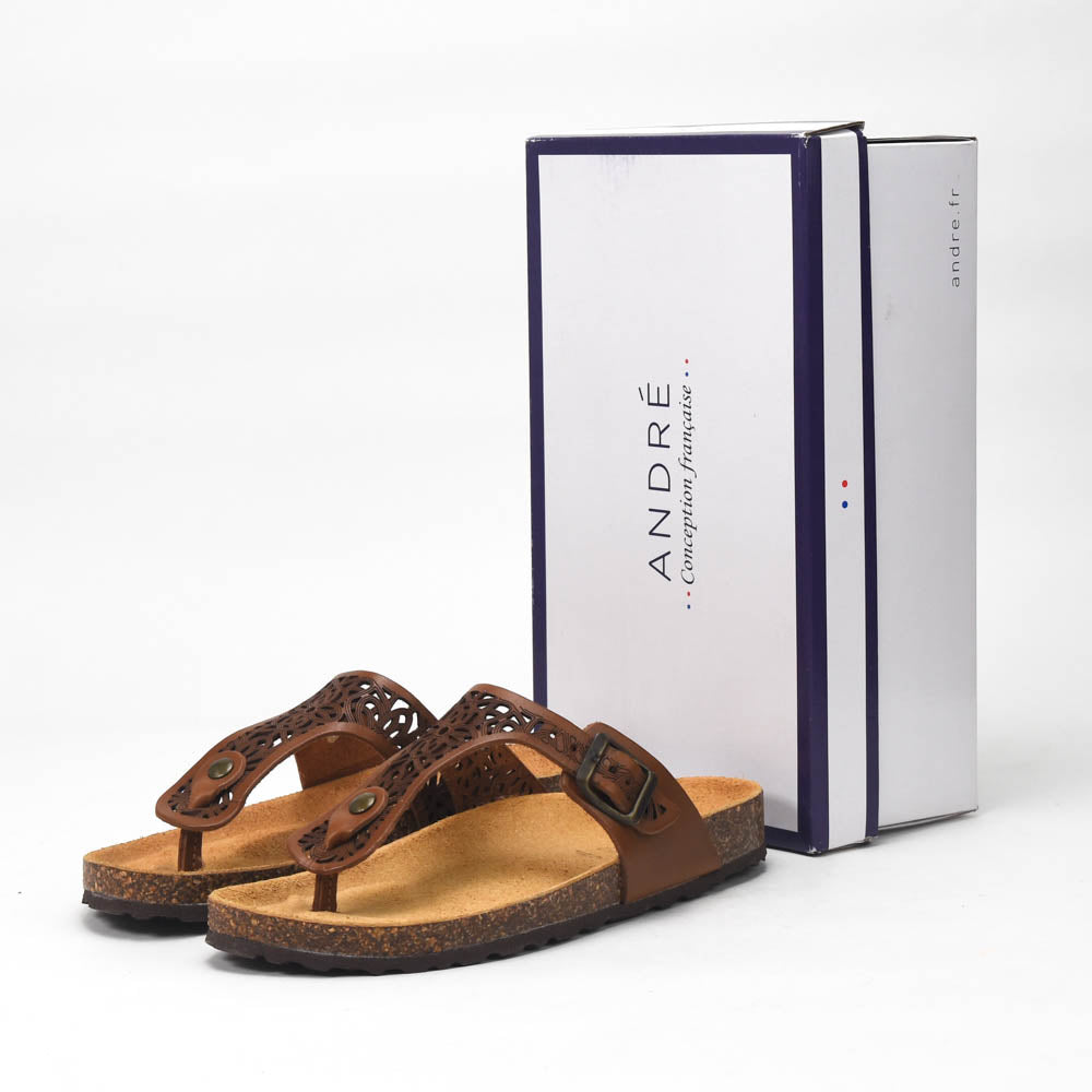 André Sandales Entre-Doigts Confortables Femme