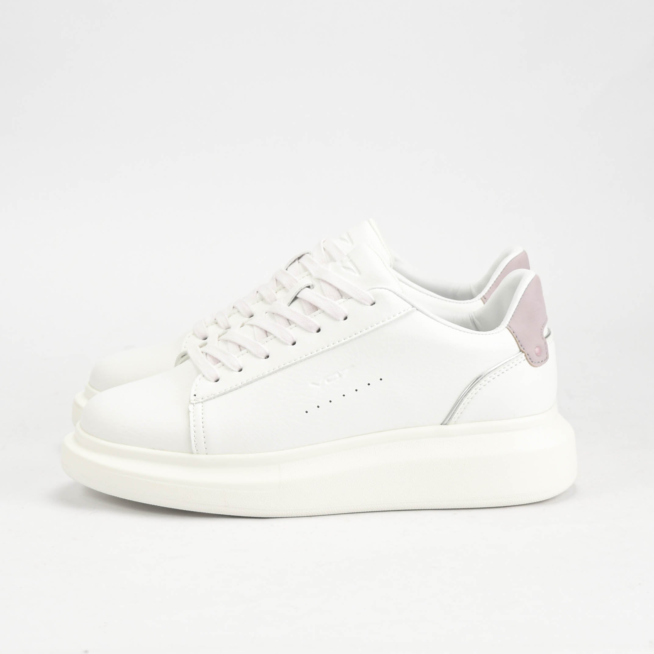 VO7 Baskets Basses Minimalistes Blanc Femme