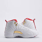 Kimland Baskets Montantes Style Sportif Blanc et Or Homme