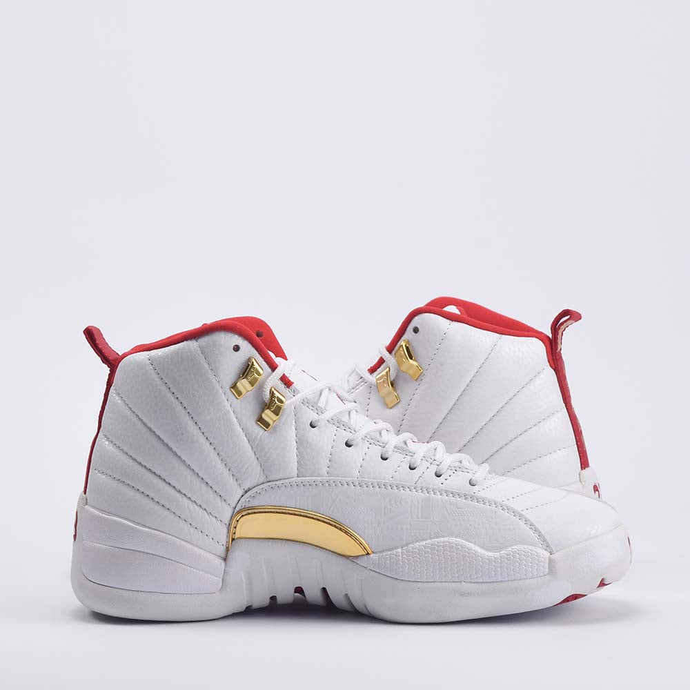 Kimland Baskets Montantes Style Sportif Blanc et Or Homme