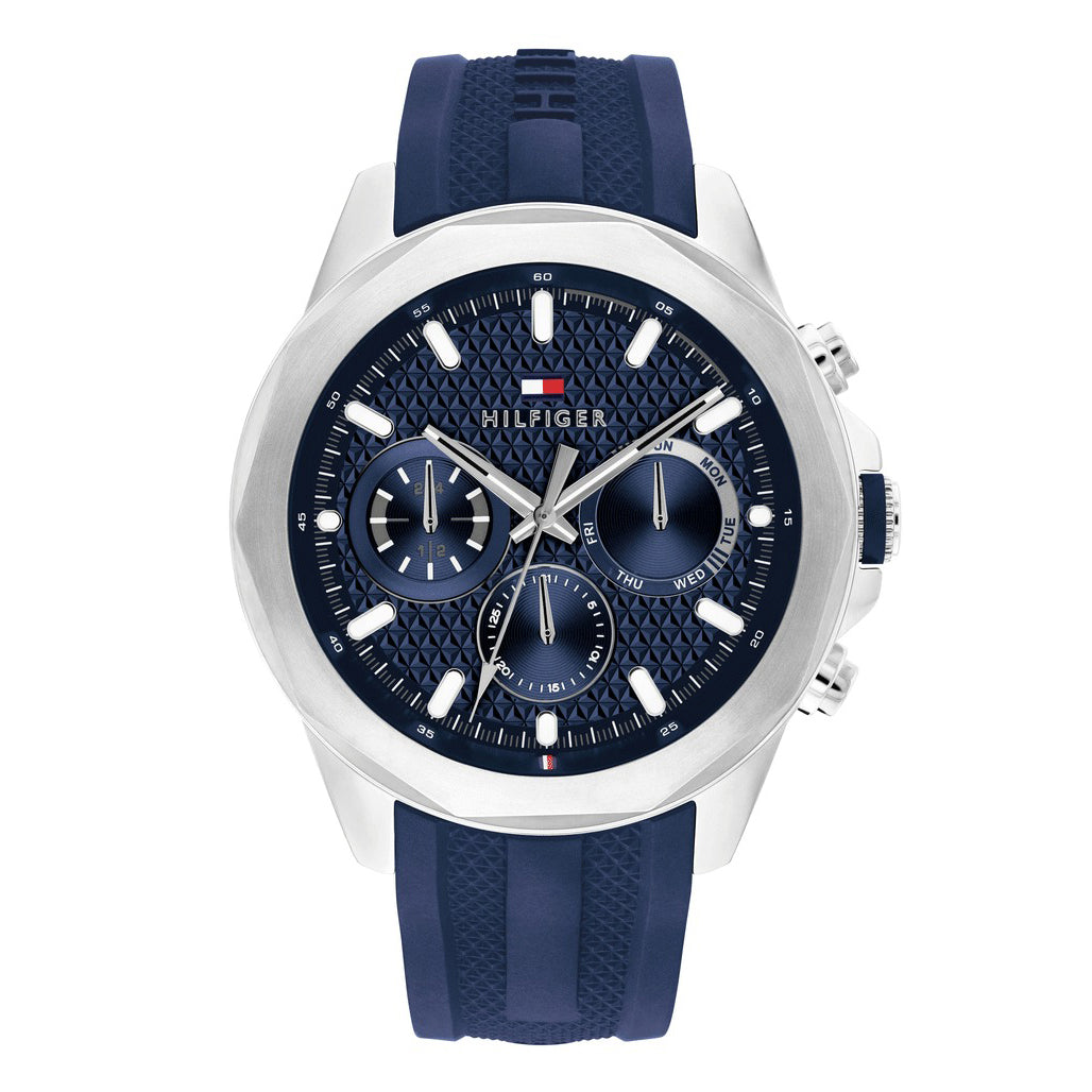 Tommy Hilfiger Montre Chronographe Cadran Bleu Homme