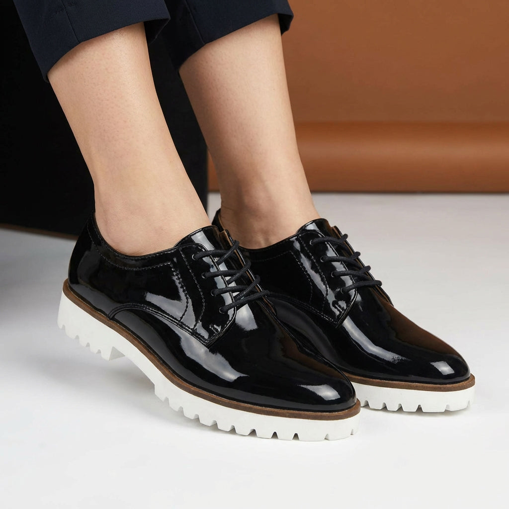 André Chaussures Derby Vernies Élégantes Femme