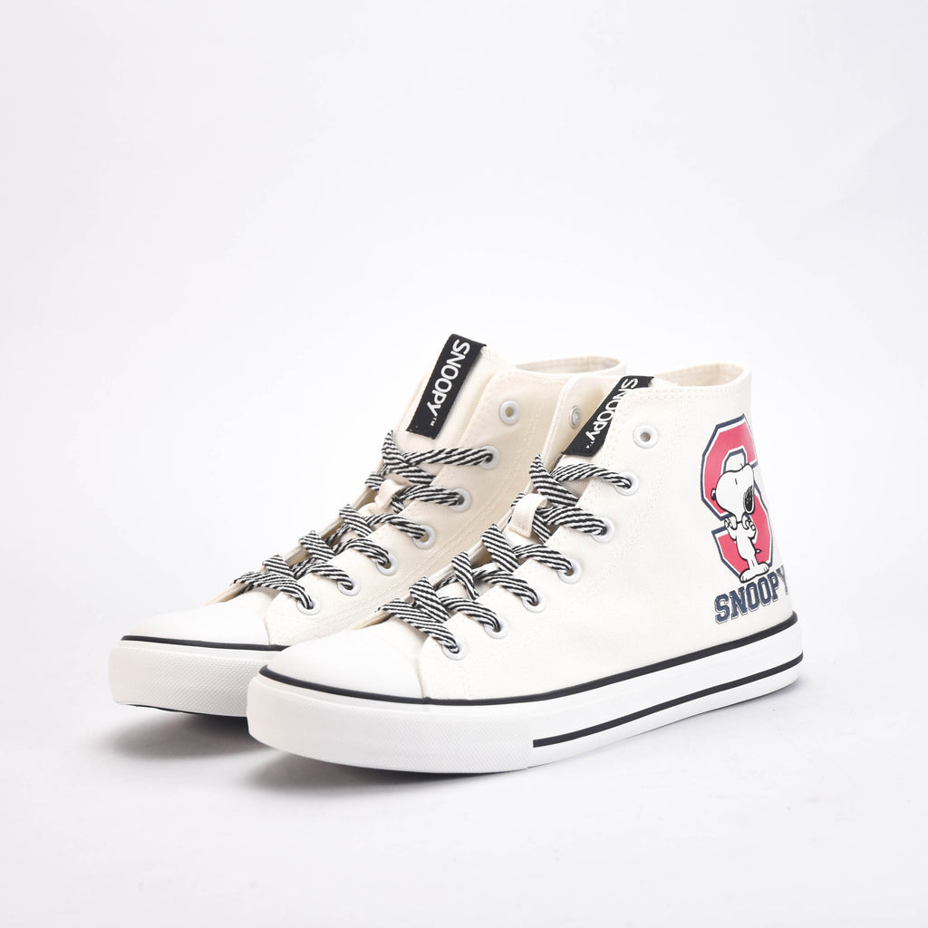 Peanuts Sneakers Montantes Snoopy en Toile Mixte