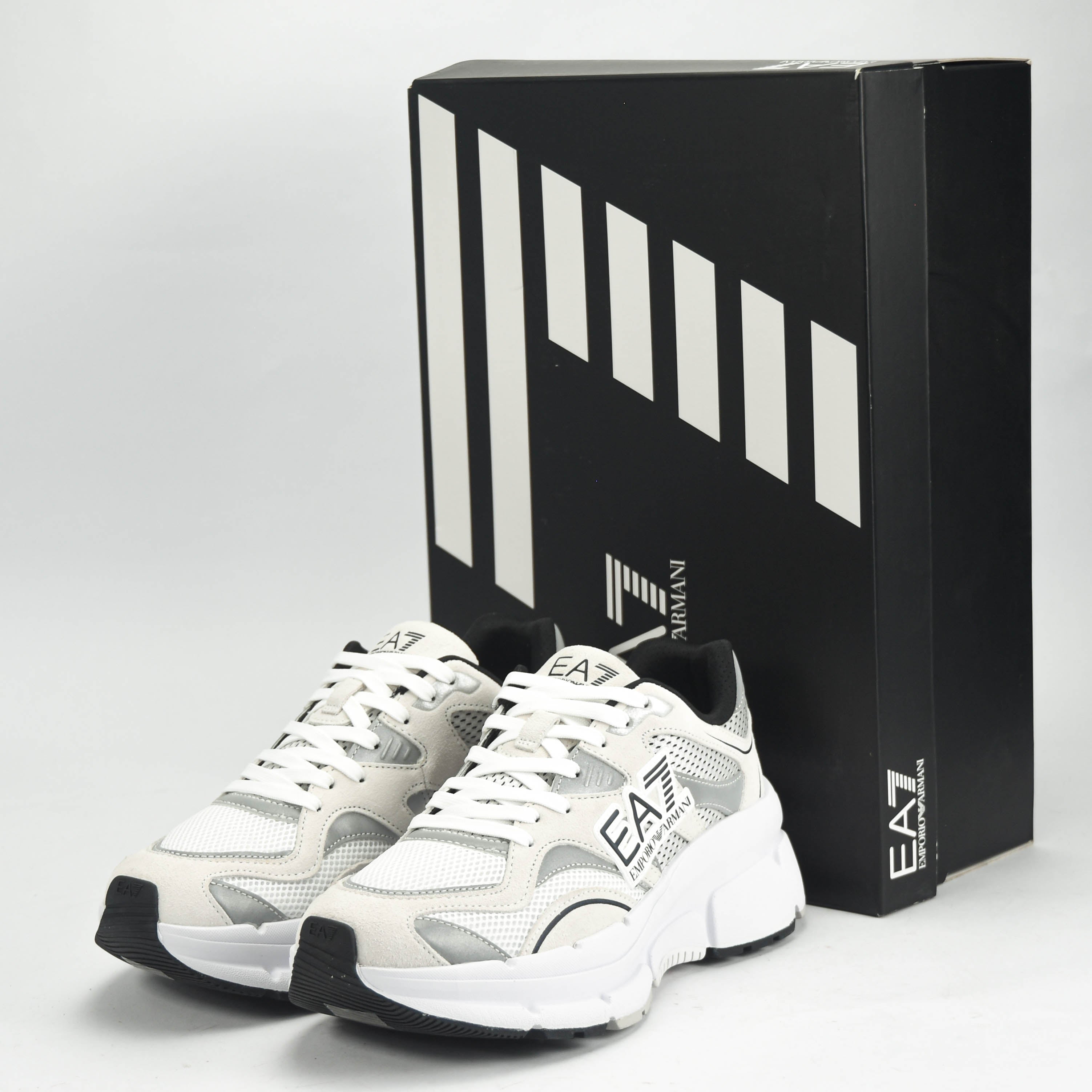 EA7 Emporio Armani Baskets Chunky Design Élégant Homme
