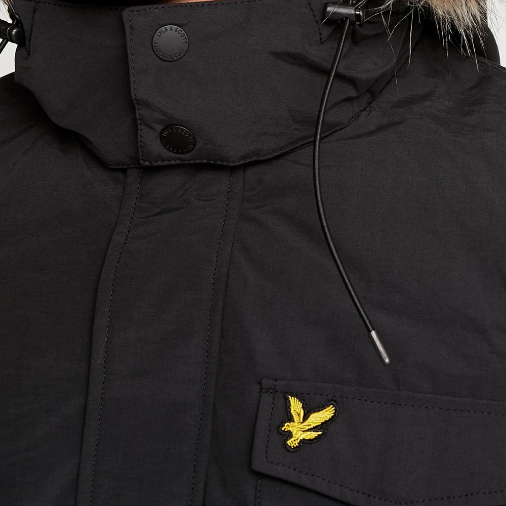Lyle & Scott Parka d'Hiver à Capuche Fourrure Homme