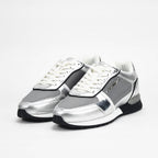 VO7 Baskets Sneakers Style Urbain Argenté Homme