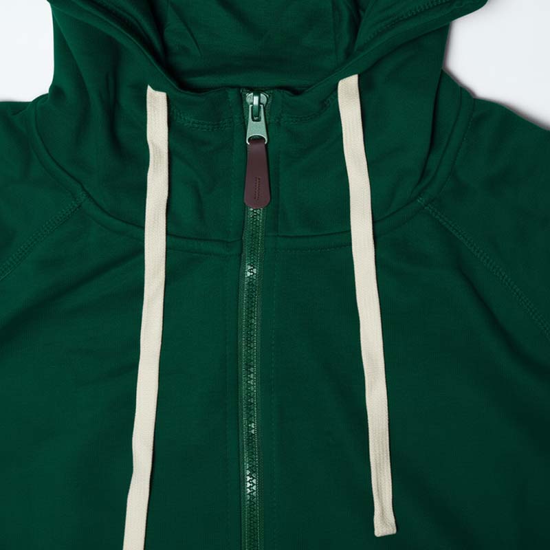 Sweat Milano Zippé à Capuche Confortable Homme Vert