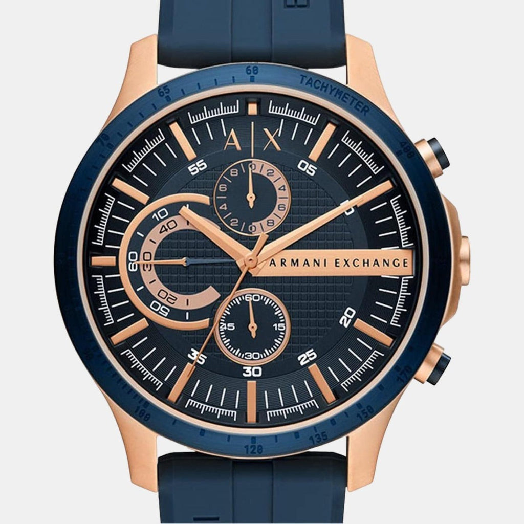 Armani Exchange Montre Chronographe Cadran Bleu Homme