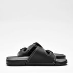 Kito Claquettes Confortables à Boucles Noir Homme