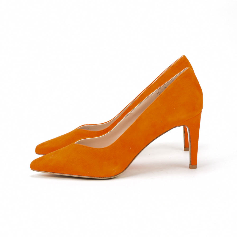 André Escarpins Beth Daim Orange Élégants Femme