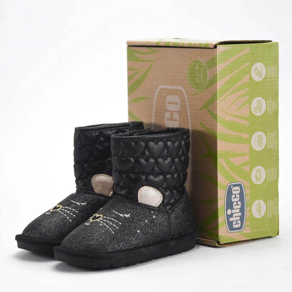 Chicco Bottines Fille Motif Chat Pailletées Confortables
