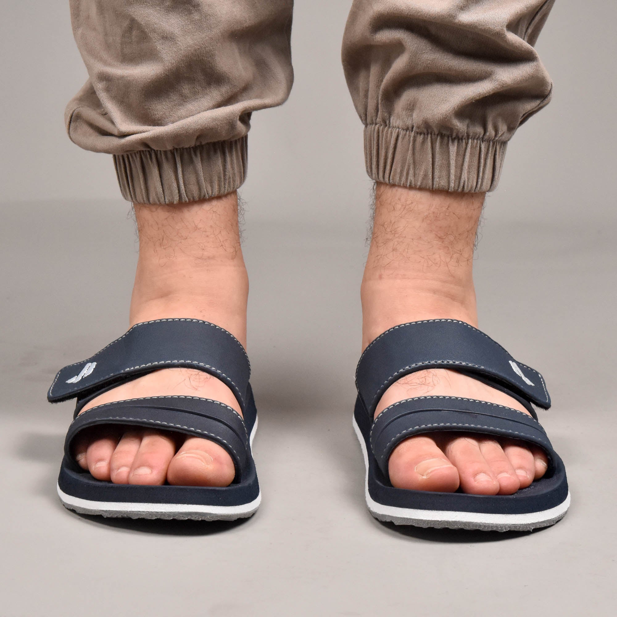 Kito Sandales à Scratch Confortables Homme