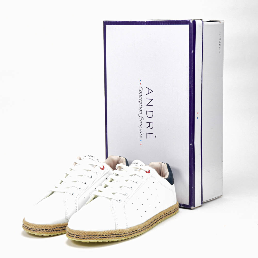 André Espadrille Homme Style Sneaker Blanc