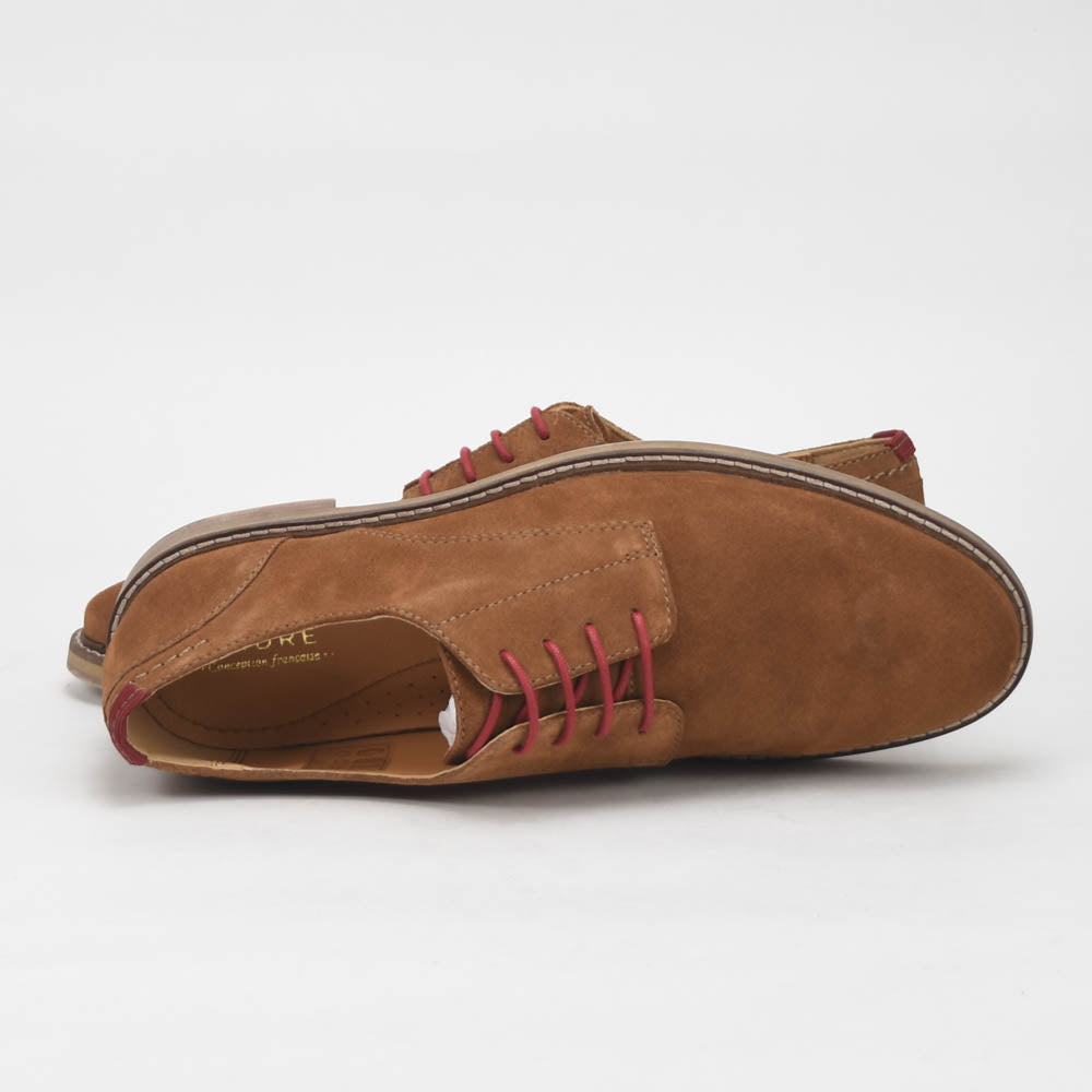 André Chaussures Derby en Daim Marron Élégantes Homme