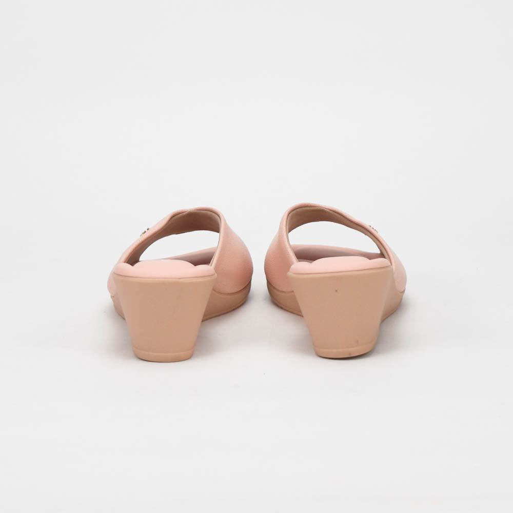 Piccadilly Sabots Compensés Élégants Rose Poudré Femme