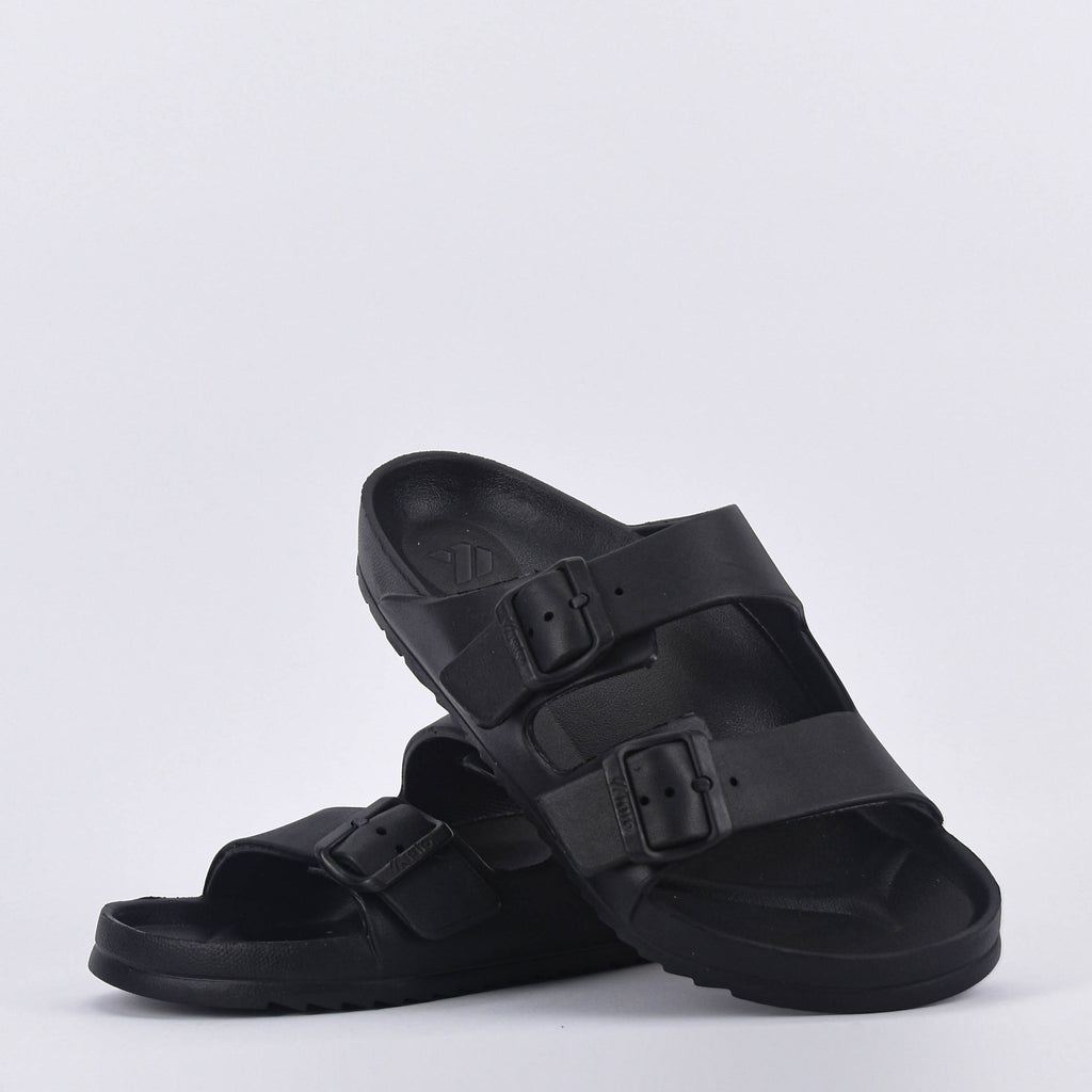 Kito Sandales à Boucles Confortables Noir Unisexe