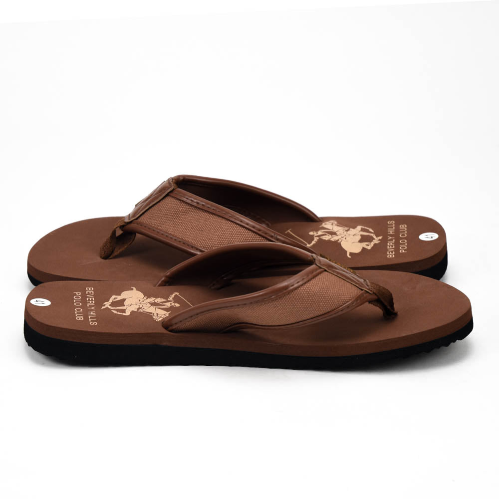 Beverly Hills Polo Club Claquettes Confortables Marron Homme